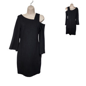 IMNYC ISAAC MIZRAHI Cutout/Cold Shoulder Bodycon Knee Length Dress Black Size M